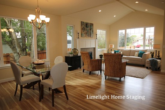 After image of a home staged in the Harbor area of Santa Cruz